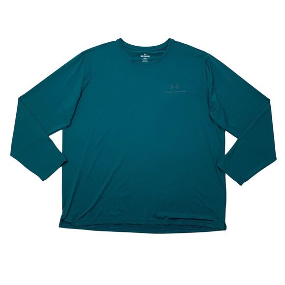 Under Armour T Shirt Mens 2XL Everglade Green Rush Loose Seamless Long Sleeve - Picture 1 of 7